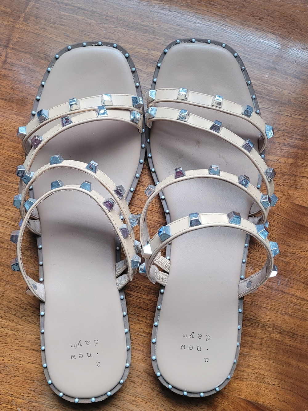 a new day Nude Beaded Strappy Women's Sandals